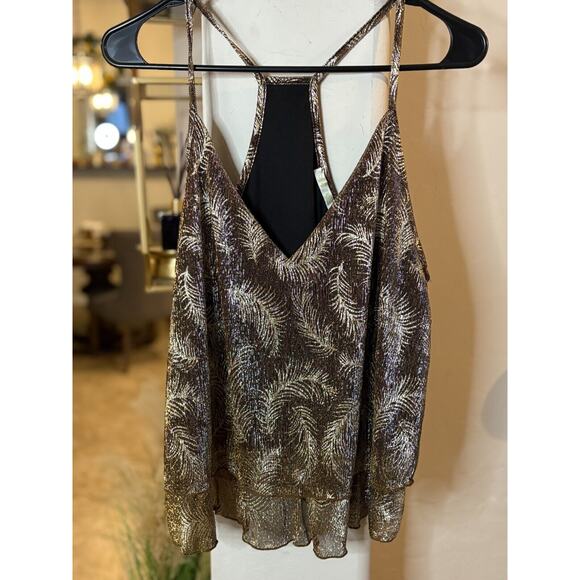 Olive Tree Black/Gold Layered Tank Size Large 8-10 - Picture 3 of 5